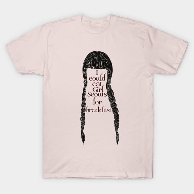 Wednesday Addams T-Shirt by Thelunarwoodco